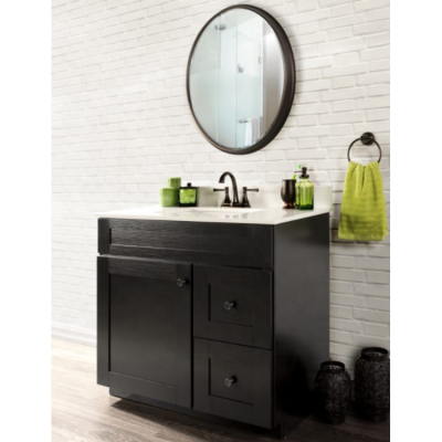 Selected material one doors two drawers  MDF&PVC  floor  mounted  bathroom cabinet & vanity