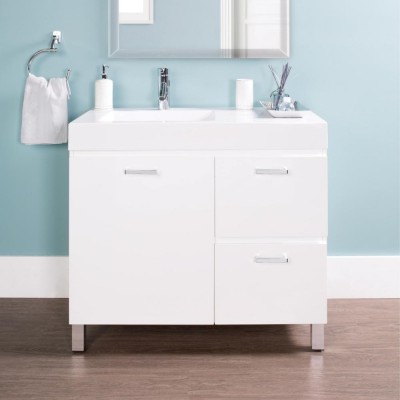 Euro modern style bathroom unit (JXTWV3634) Price cheaper and high quality MDF bathroom vanity